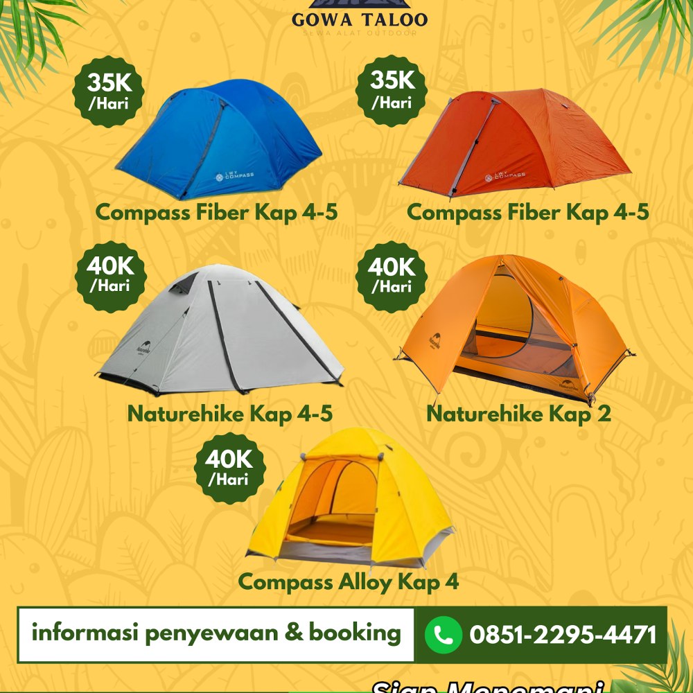 Gowataloo | Sewa Alat Outdoor Bogor | Tenda Camping